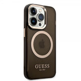 Guess iPhone 14 Pro Max Deksel Translucent MagSafe Svart