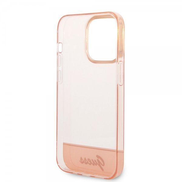 Guess iPhone 14 Pro Max Deksel Translucent Rosa