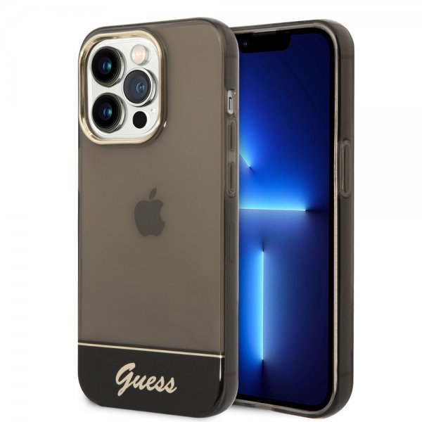 Guess iPhone 14 Pro Max Deksel Translucent Svart