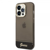 Guess iPhone 14 Pro Max Deksel Translucent Svart