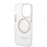 Guess iPhone 14 Pro Max Deksel Transparent MagSafe Gull Transparent