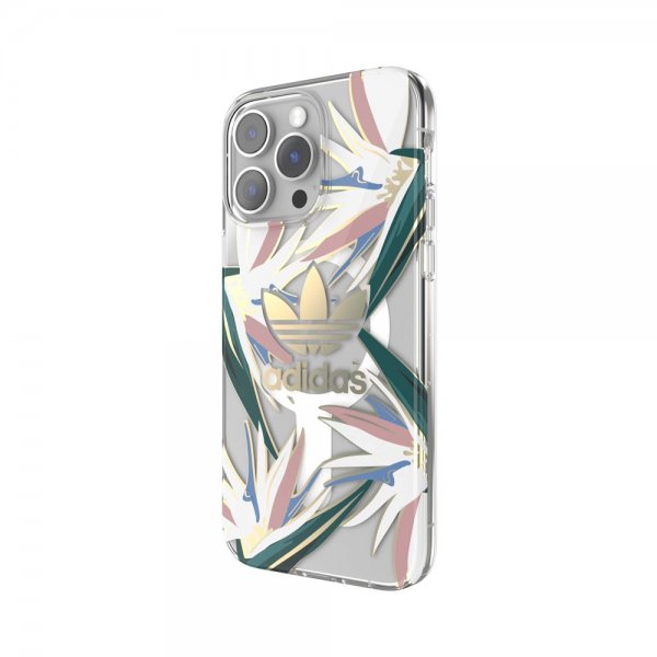 Adidas iPhone 14 Pro Max Deksel Trefoil Clear Case MagSafe Gold