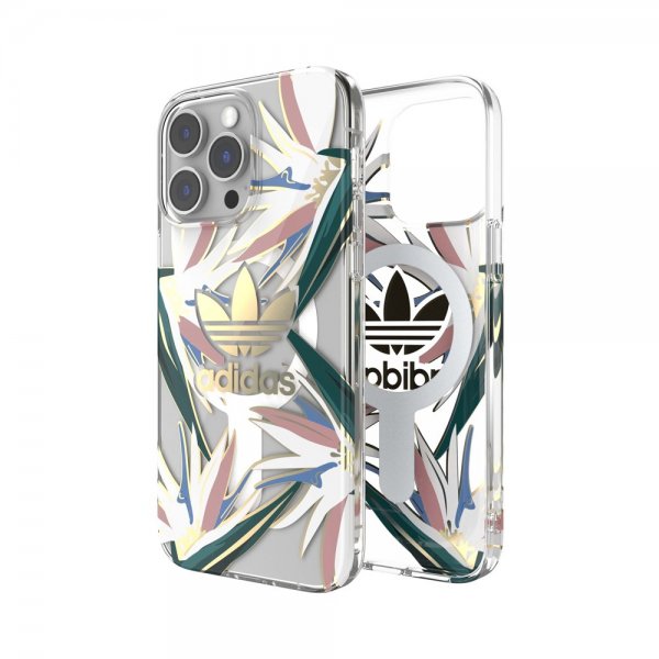 Adidas iPhone 14 Pro Max Deksel Trefoil Clear Case MagSafe Gold