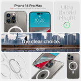 Spigen iPhone 14 Pro Max Deksel Ultra Hybrid MagFit Hvit