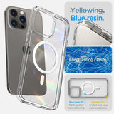 Spigen iPhone 14 Pro Max Deksel Ultra Hybrid MagFit Hvit