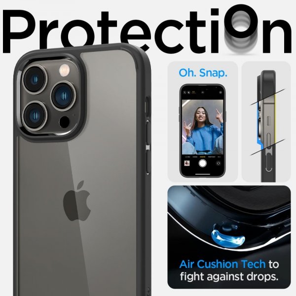 Spigen iPhone 14 Pro Max Deksel Ultra Hybrid Matte Black