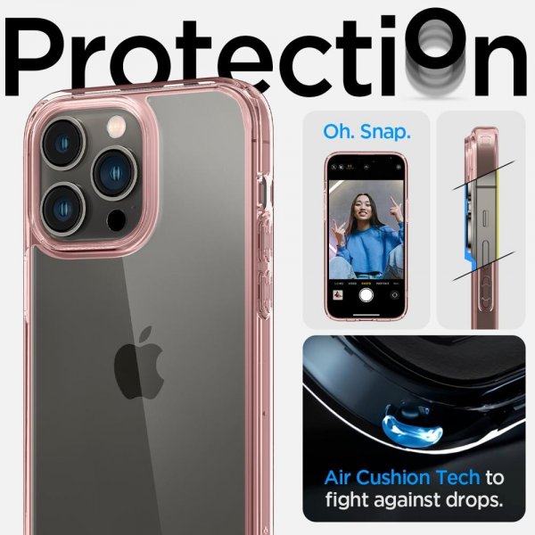 Spigen iPhone 14 Pro Max Deksel Ultra Hybrid Rose Crystal