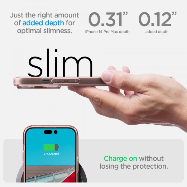 Spigen iPhone 14 Pro Max Deksel Ultra Hybrid Rose Crystal