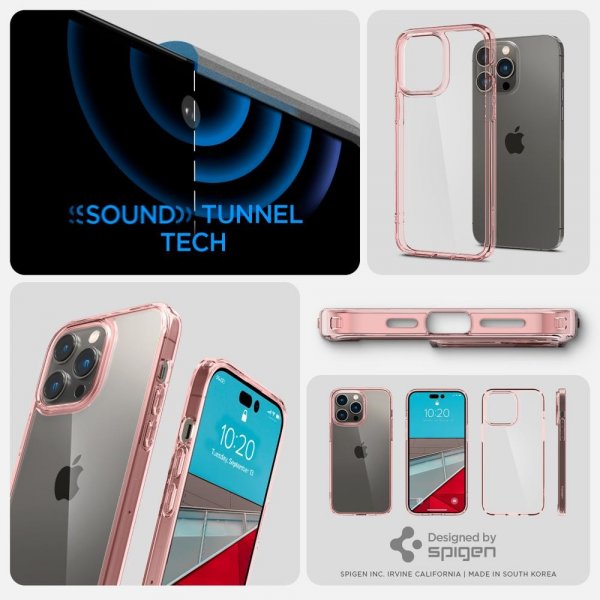 Spigen iPhone 14 Pro Max Deksel Ultra Hybrid Rose Crystal