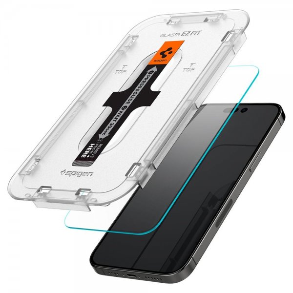 Spigen iPhone 14 Pro Max Skjermbeskytter GLAS.tR EZ Fit 2-pakning