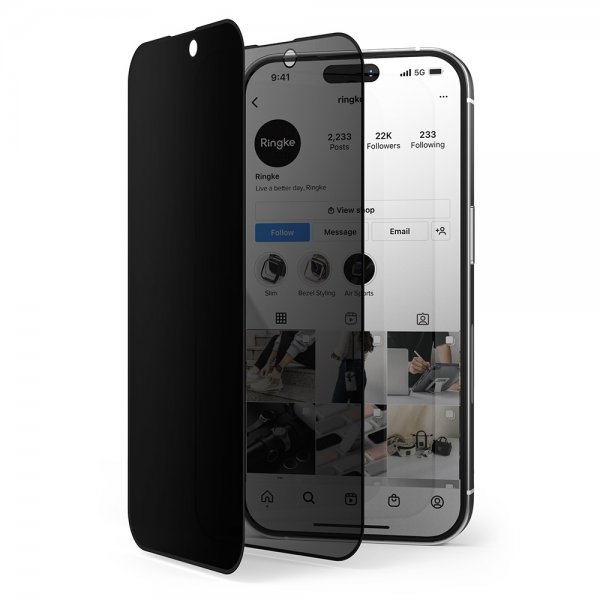 Ringke iPhone 14 Pro Max Skjermbeskytter Privacy Glass