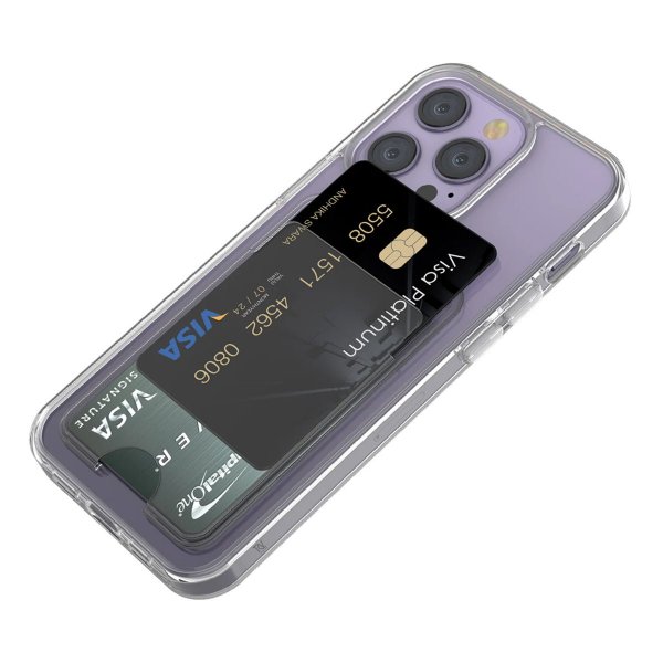 Rvelon iPhone 14 Pro Deksel Kortholder Transparent
