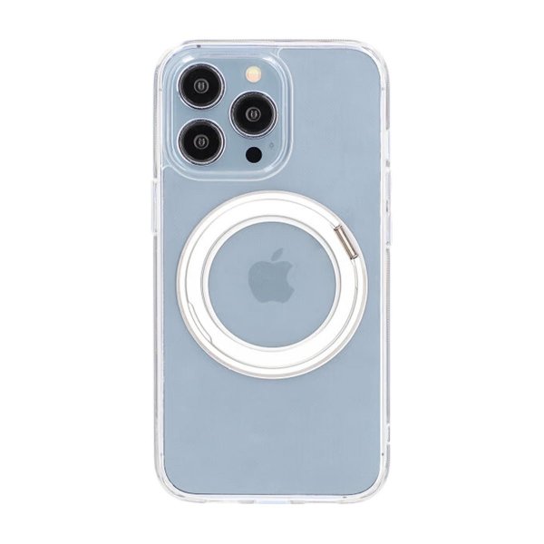 iPhone 14 Pro Deksel Roterbart Stativ Transparent