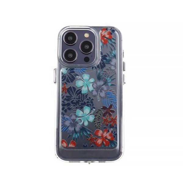 iPhone 14 Pro Deksel Motiv Røda Blomster