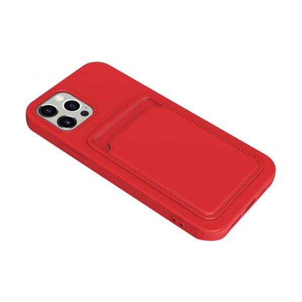 iPhone 14 Pro Deksel Kortholder Rød