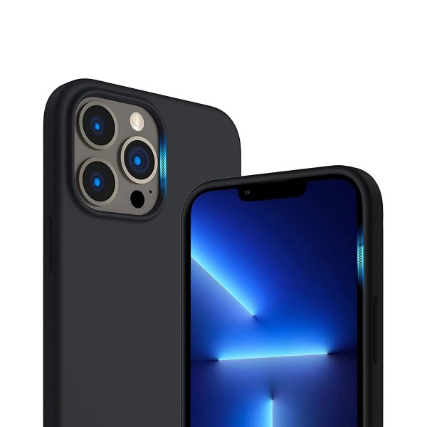 Rvelon iPhone 14 Pro Deksel Silikon MagSafe Svart