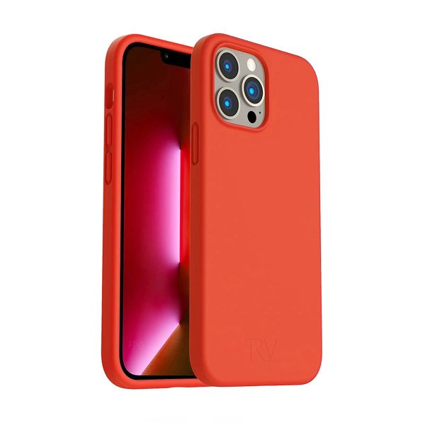 Rvelon iPhone 14 Pro Deksel Silikon Rosa
