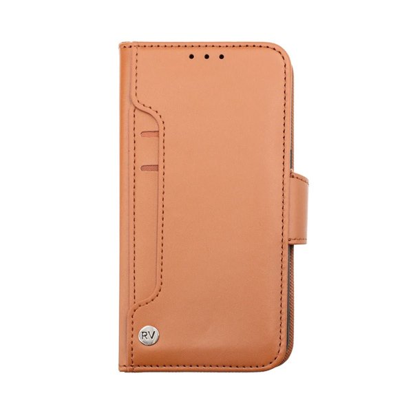 Rvelon iPhone 14 Pro Etui Utbrettbar Kortlomme Brun