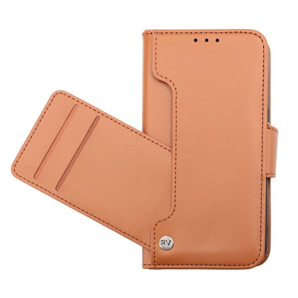 Rvelon iPhone 14 Pro Etui Utbrettbar Kortlomme Brun
