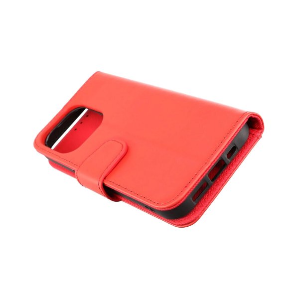 Rvelon iPhone 14 Pro Etui Utbrettbar Kortlomme Rød