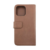 Rvelon iPhone 14 Pro Etui Ekte skinn Kortlommer Brun