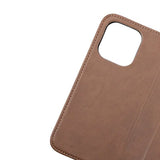 Rvelon iPhone 14 Pro Etui Ekte skinn Kortlommer Brun