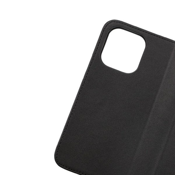 Rvelon iPhone 14 Pro Etui Ekte skinn Kortlommer Svart