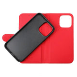Rvelon iPhone 14 Pro Etui Detachable Wallet Case Rød