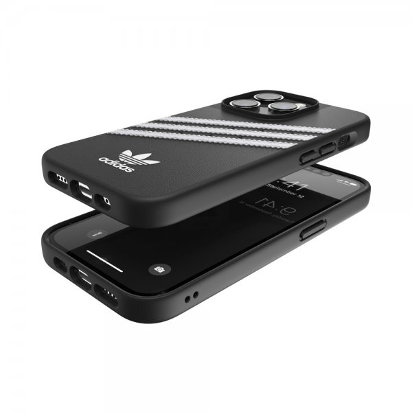 Adidas iPhone 14 Pro Deksel 3 Stripes Snap Case Svart Hvit