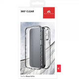 Black Rock iPhone 14 Pro Deksel 360° Real Glass Case Svart Klar