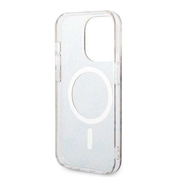 Guess iPhone 14 Pro Deksel 4G Pattern MagSafe Brun