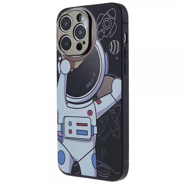 iPhone 14 Pro Deksel Astronaut Svart Grå