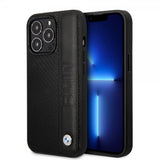 BMW iPhone 14 Pro Deksel Big Logo Stripe Svart