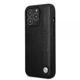 BMW iPhone 14 Pro Deksel Big Logo Stripe Svart
