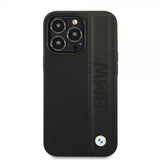 BMW iPhone 14 Pro Deksel Big Logo Stripe Svart