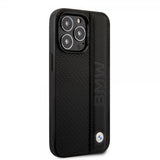 BMW iPhone 14 Pro Deksel Big Logo Stripe Svart