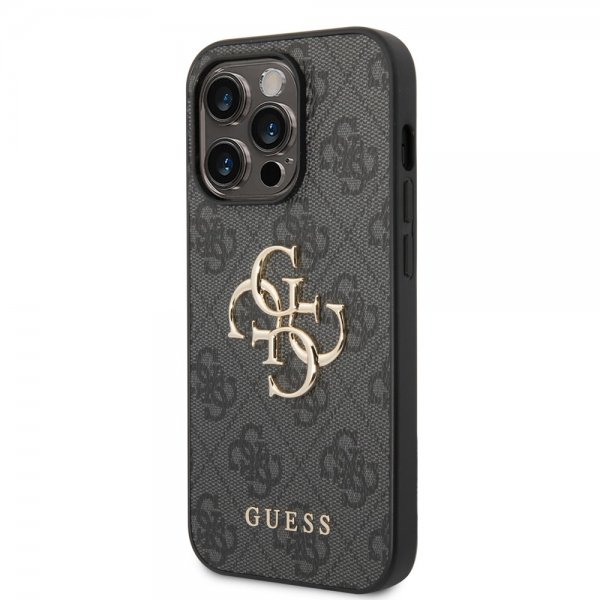 Guess iPhone 14 Pro Deksel Big Metal Logo Grå