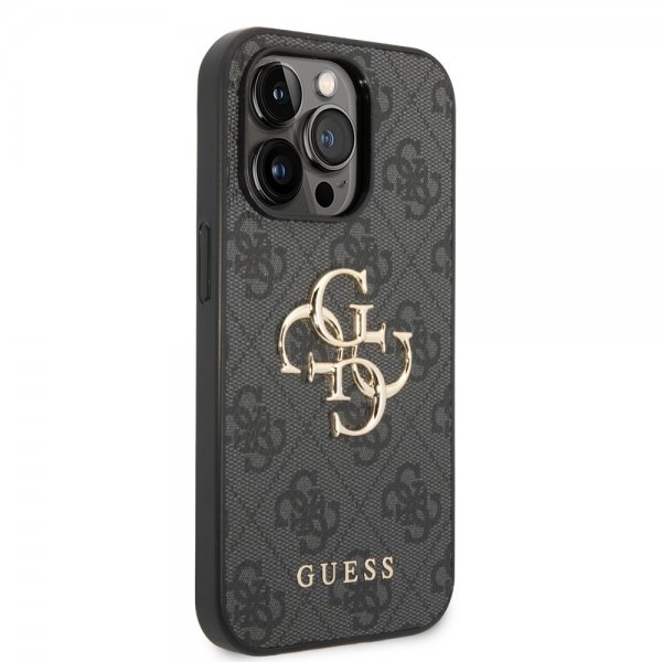 Guess iPhone 14 Pro Deksel Big Metal Logo Grå