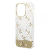 Guess iPhone 14 Pro Deksel Bottom Stripe Script Logo Gull