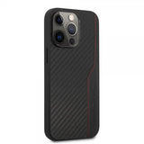 AMG iPhone 14 Pro Deksel Carbon Effect Stamped Logo Svart