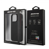 AMG iPhone 14 Pro Deksel Carbon Effect Stamped Logo Svart