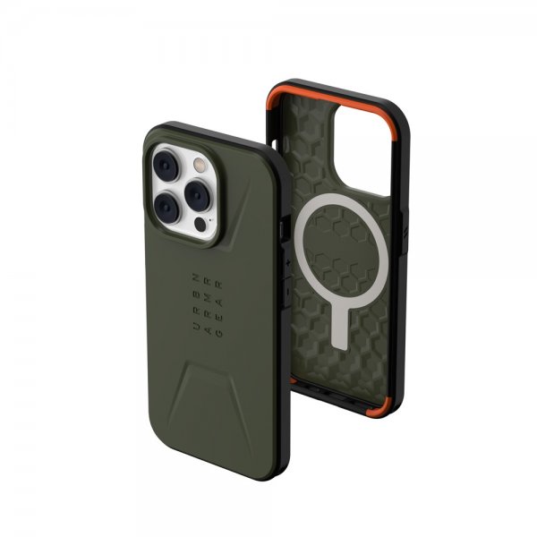 Urban Armor Gear (UAG) iPhone 14 Pro Deksel Civilian MagSafe Olive