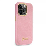 Guess iPhone 14 Pro Deksel Croco Rosa