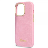Guess iPhone 14 Pro Deksel Croco Rosa