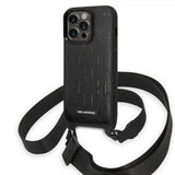 Karl Lagerfeld iPhone 14 Pro Deksel Crossbody Strap Svart