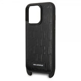 Karl Lagerfeld iPhone 14 Pro Deksel Crossbody Strap Svart