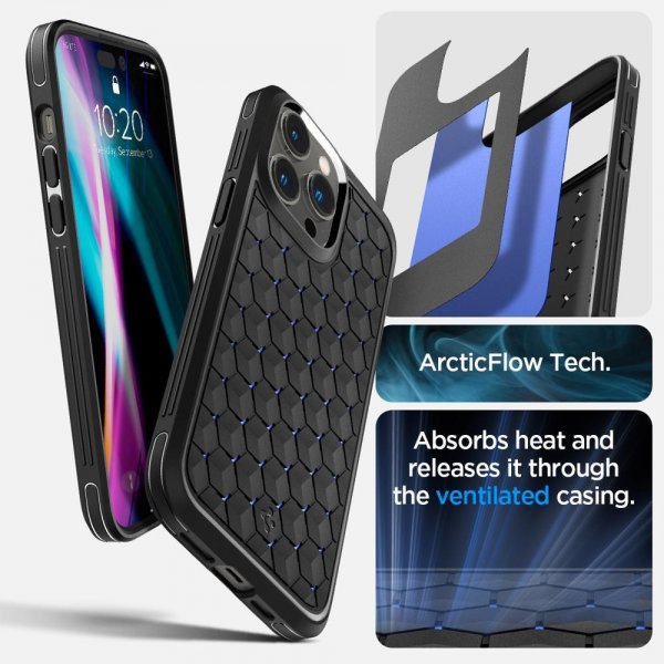 Spigen iPhone 14 Pro Deksel Cryo Armor Matte Black