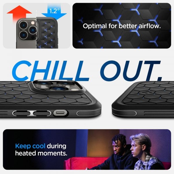 Spigen iPhone 14 Pro Deksel Cryo Armor Matte Black