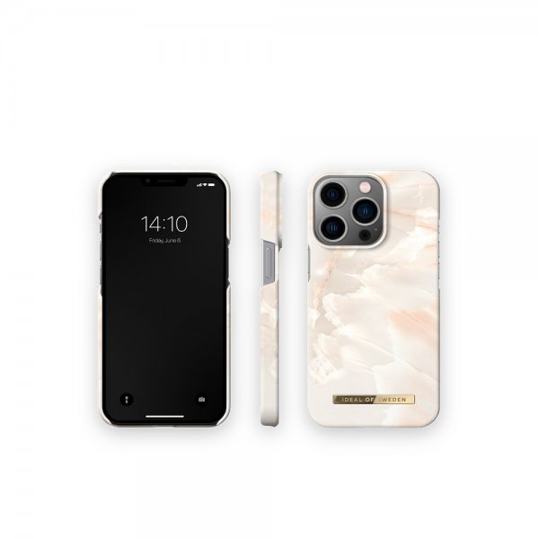 Ideal of Sweden iPhone 14 Pro Deksel Fashion Case MagSafe Rose Pearl Marble