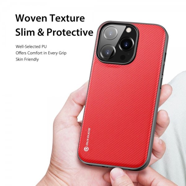 Dux Ducis iPhone 14 Pro Deksel FINO Series Rød